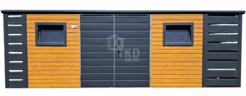 Schowek domek ogrodowy 4,5x3m wiata 0,5m brama drzwi  okna dach TKD389