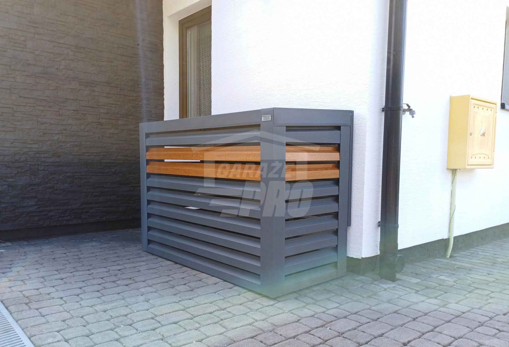 Osłona klimatyzatora -130x50x110 cm antracyt + jasny orzech  GP312 Gdynia - zdjęcie 3