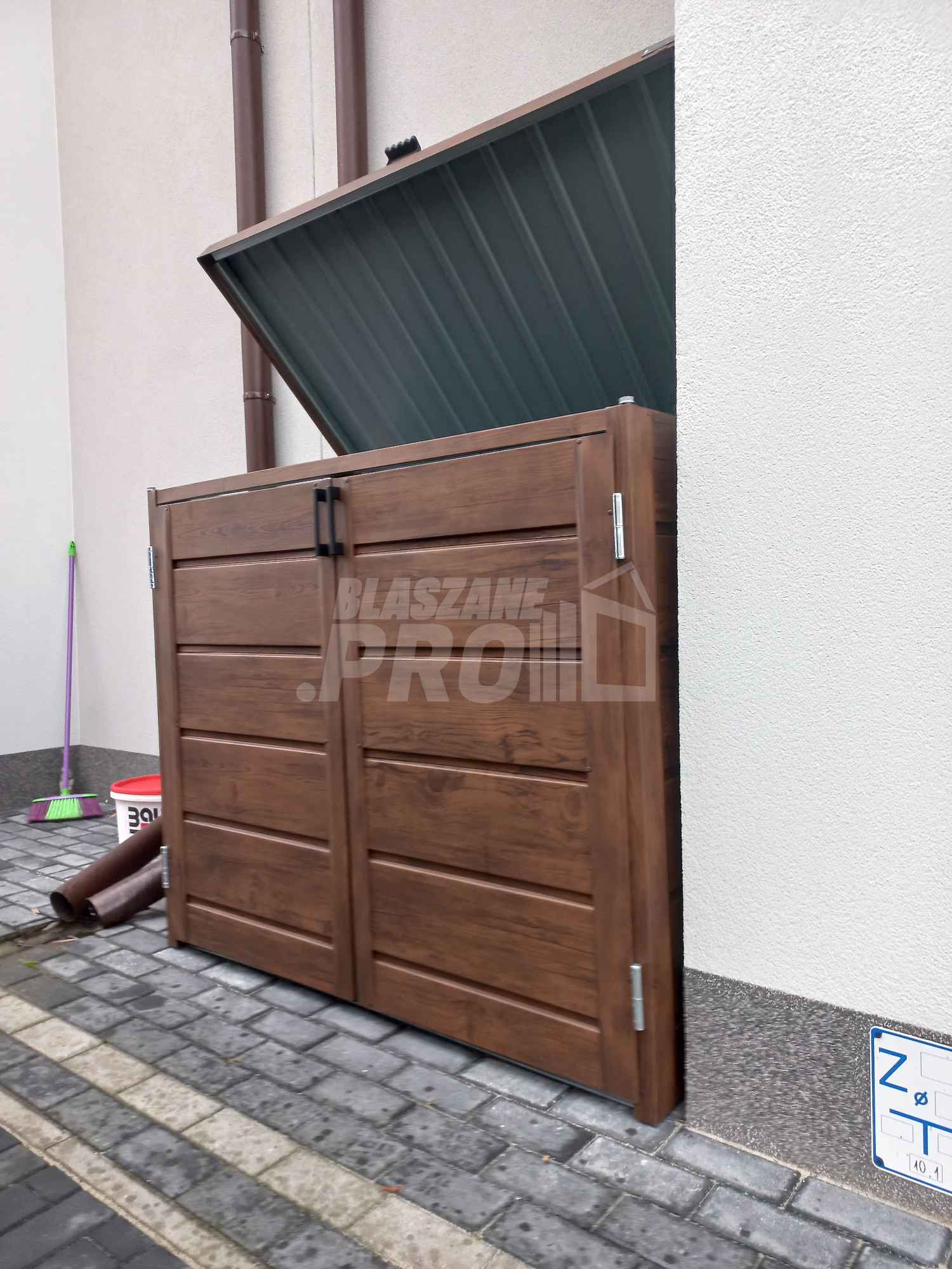 Zabudowa koszy na śmieci wiata śmietnikowa 140x80x120 cm 2x240L GP335 Nowy Sącz - zdjęcie 4