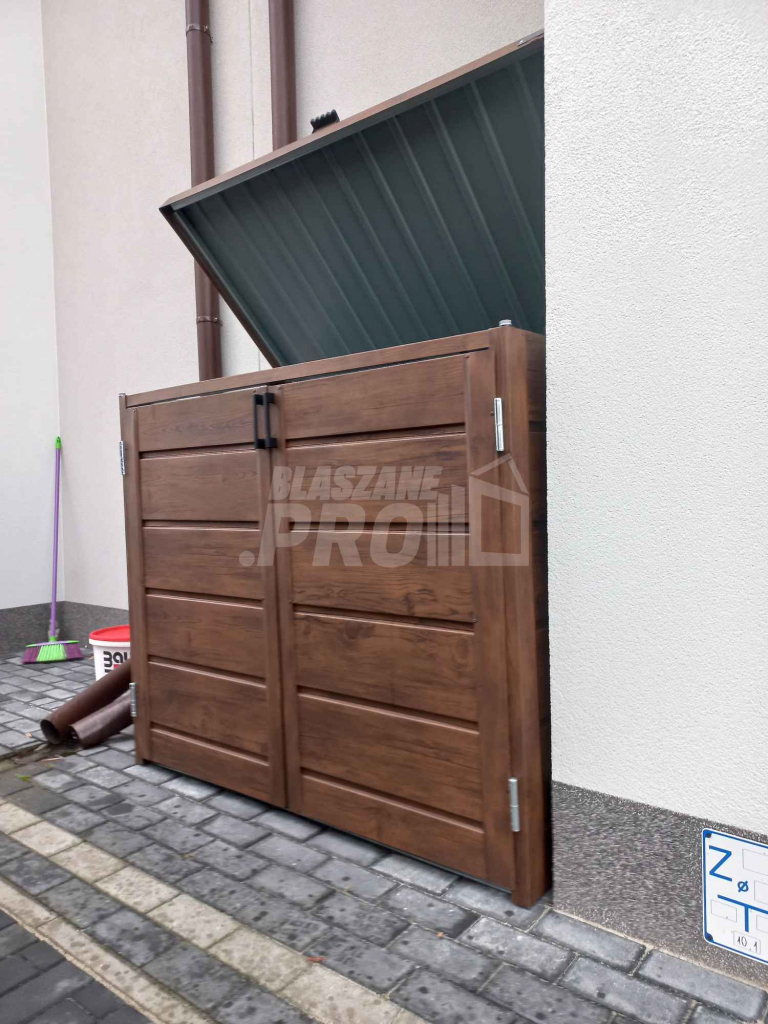 Zabudowa koszy na śmieci wiata śmietnikowa 140x80x120 cm 2x240L GP335 Nowy Sącz - zdjęcie 4