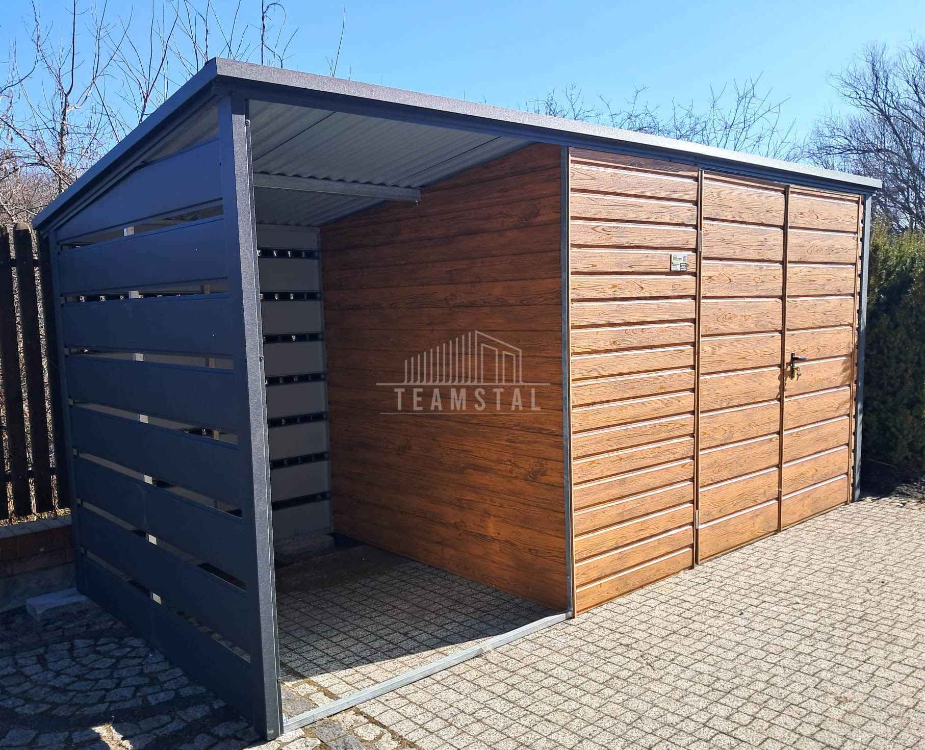 Schowek domek ogrodowy 3,5x2m + wiata 1,5m Brama dach TS1054 Gdańsk - zdjęcie 3