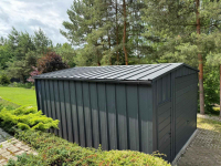 Garaż Blaszany dwuspadowy Rąbek 4x6 Ciemny Grafit MAT PREMIUM Stare Miasto - zdjęcie 3