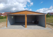 Garaż blaszany dwustanowiskowy 6×5m brama uchylna, dach dwuspadowy Grunwald - zdjęcie 5