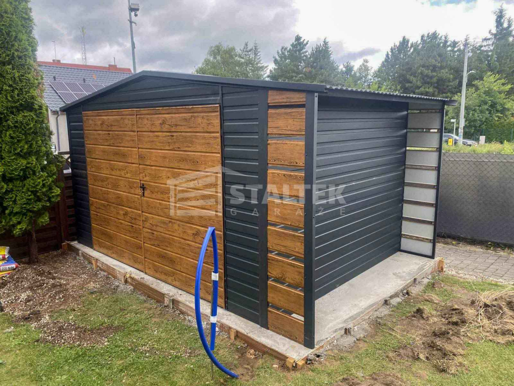 Schowek Domek Ogrodowy  4x3m + Wiata 0,5m Brama  dach ST180 Kołobrzeg - zdjęcie 2