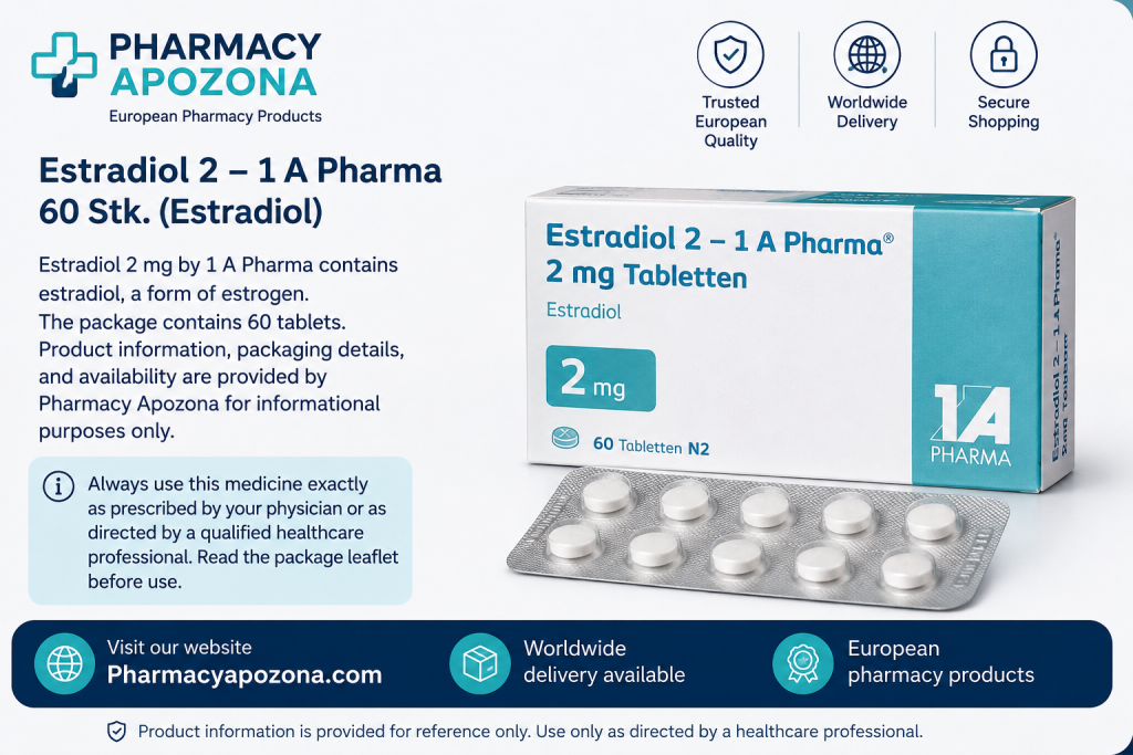 Estradiol 2 – 1 A Pharma 60 tabletek (Estradiol) Bemowo - zdjęcie 1