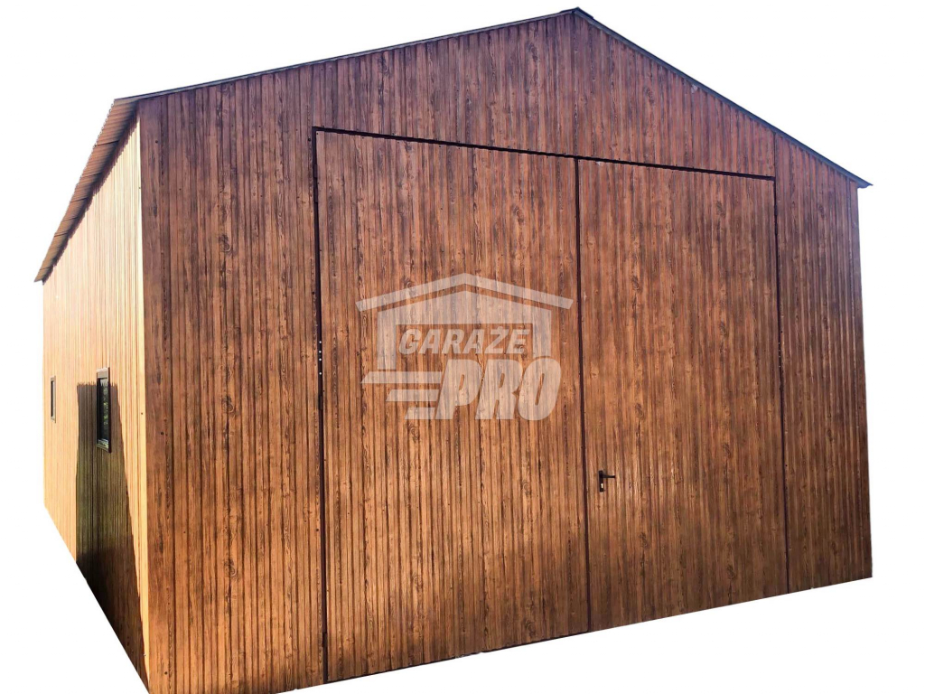 Garaż blaszany 5x9 Brama  drewnopodobny  Dach dwuspadowy GP127 Włocławek - zdjęcie 1