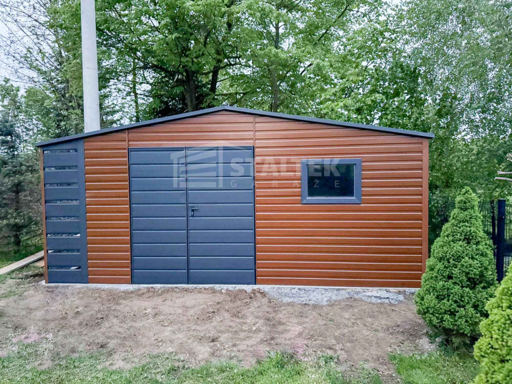 Schowek - Domek Ogrodowy 5,5x3m + wiata 0,5m -  Brama okno dach ST130 Chodzież - zdjęcie 4