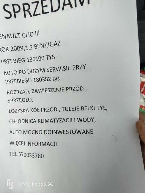 OKAZJA Clio III 1.2 Benz/gaz Gorzów Wielkopolski - zdjęcie 2