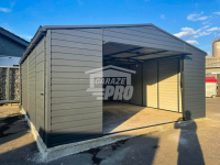 Garaż blaszany 5x7 Brama + drzwi  Antracyt  Dach dwuspadowy GP106 Bydgoszcz - zdjęcie 6