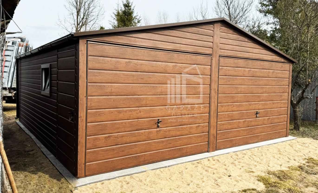 Garaż blaszany 6x6 m - 2x brama uchylna - 2x okno  rynny dach ID1288 Grudziądz - zdjęcie 3