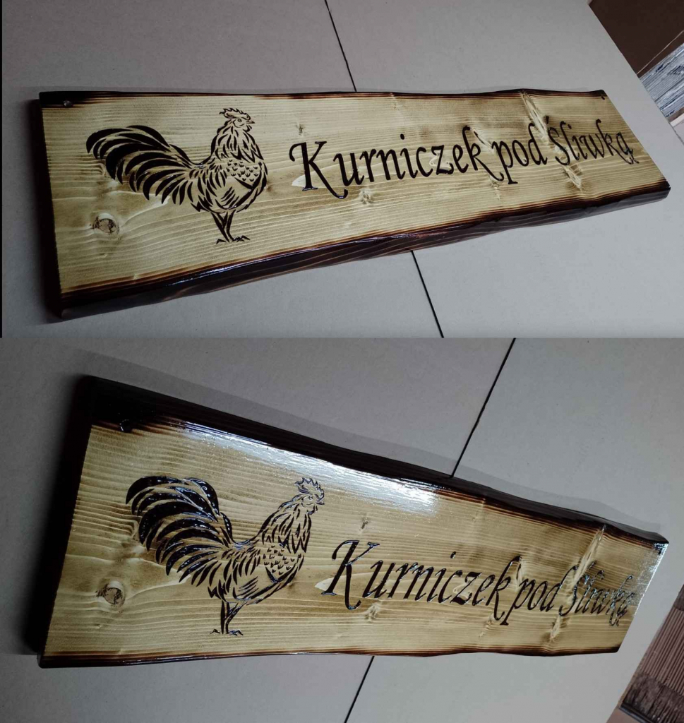 NAPIS NA DESCE grafika logo szyld baner restauracja domek Roczyny - zdjęcie 5