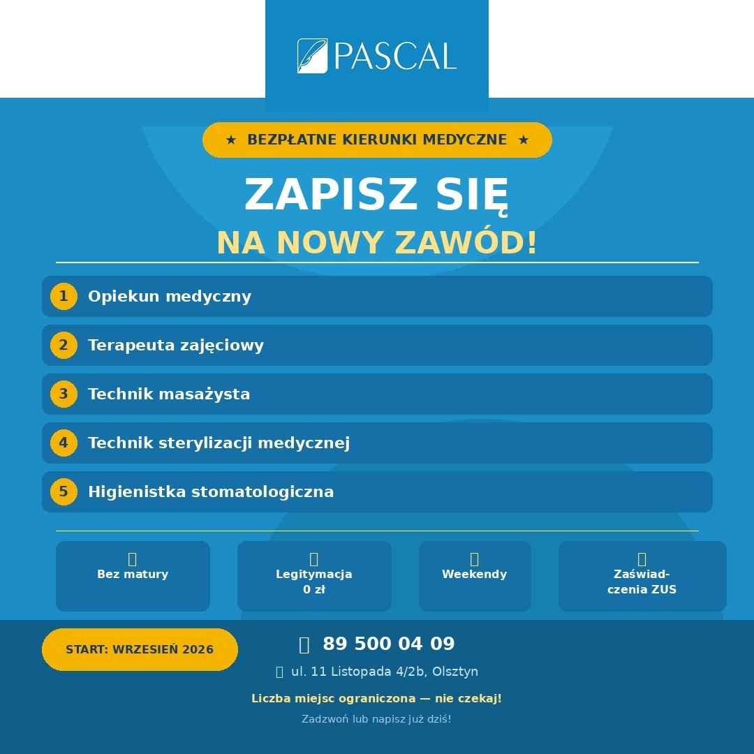 UWAGA BEZPŁATNE KIERUNKI MEDYCZNE — ZAPISZ SIĘ Olsztyn - zdjęcie 1