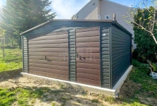 Garaż blaszany 5x5 - brama uchylna -drzwi dach rynny TS1304 Kościerzyna - zdjęcie 3
