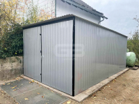 Garaż blaszany 3x5 Brama dwuskrzydłowa - biały - spad w tył GB140 Rawa Mazowiecka - zdjęcie 5