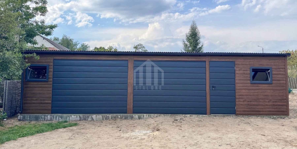Garaż blaszany 10x3m 2x brama drzwi 2x okno rynna dach SO157 Nowy Sącz - zdjęcie 4