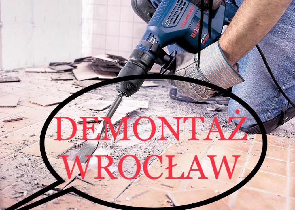 DEMONTAŻ.  Skuwanie kafli,glazury,tapety,tynków w mieszkaniu Wroclaw Fabryczna - zdjęcie 1
