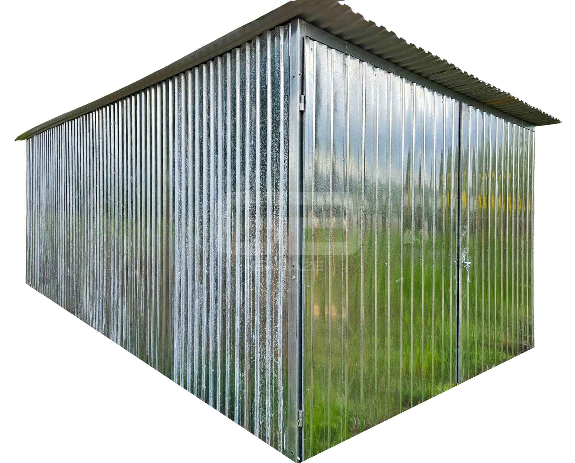 Garaż 3×5 m blaszany – II gat konstrukcja wolnostojąca na budowe GB111 Toruń - zdjęcie 1