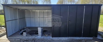 Schowek domek ogrodowy 2,3x3 m + wiata 3x3 m drzwi blacha dach GP746 Krynica-Zdrój - zdjęcie 2