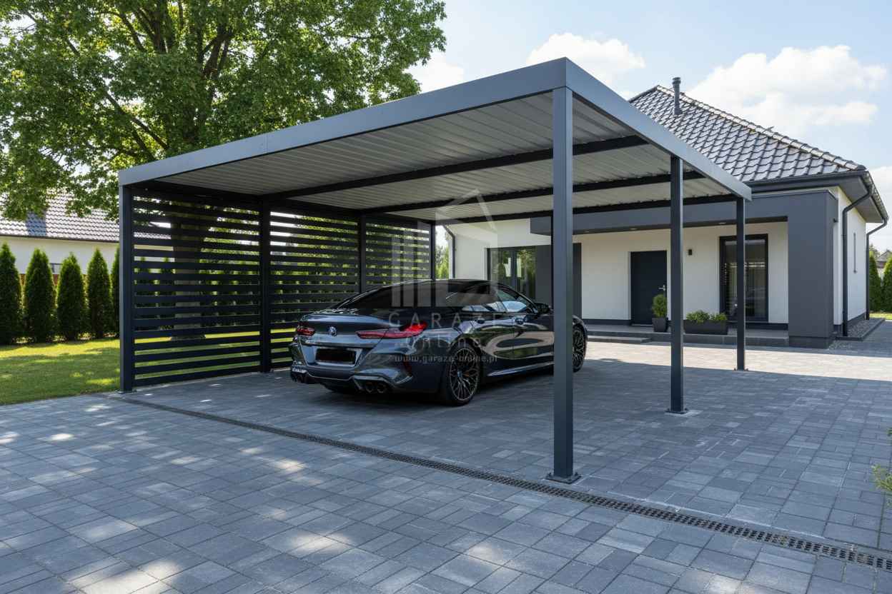 CarPort PREMIUM - wiata samochodowa 6x5  dodatkowa zabudowa ID1178 Sieradz - zdjęcie 3