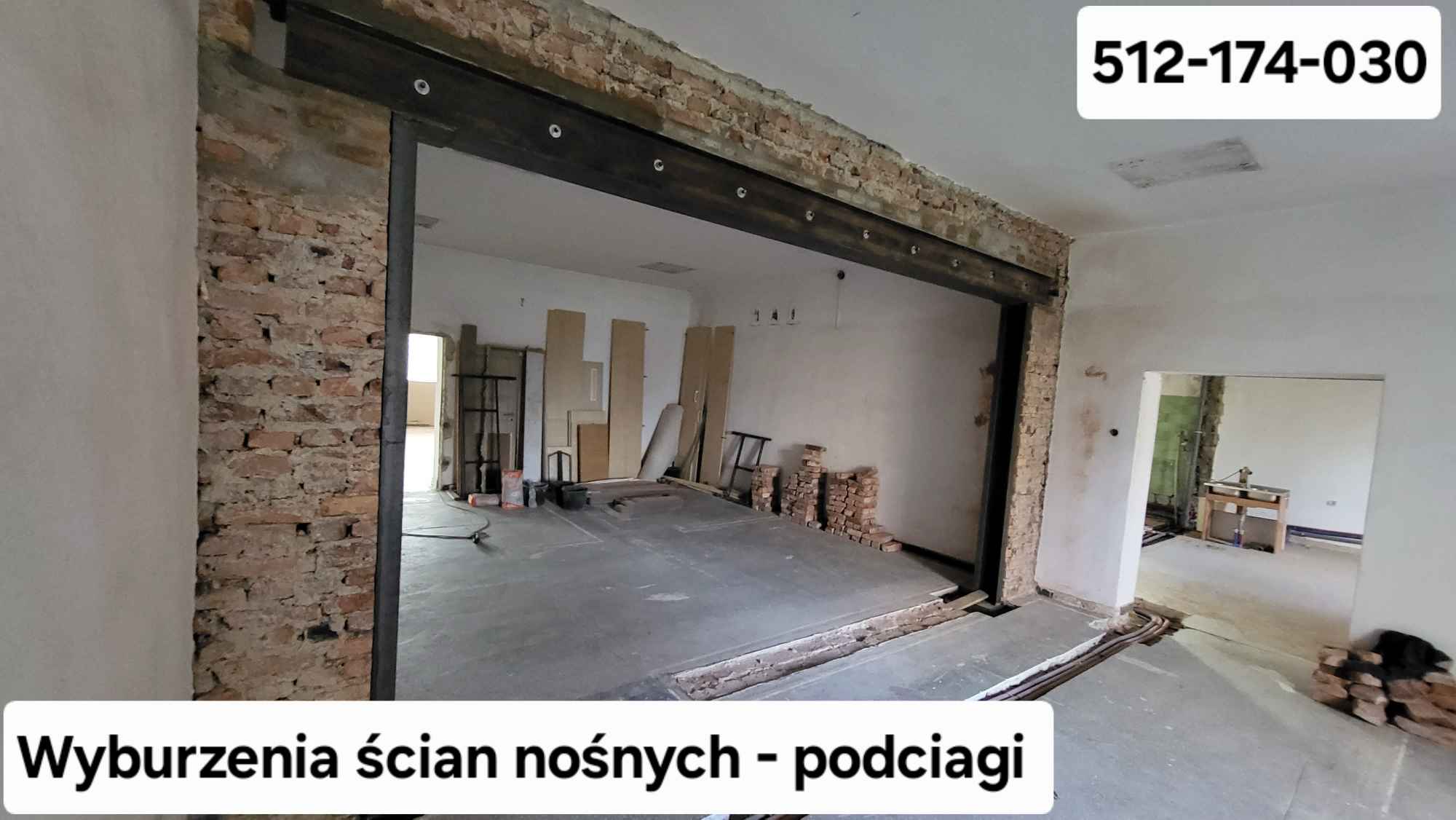 Wyburzenia Katowice sciany nośne rozbiorki kucie betonu podciag Katowice - zdjęcie 1