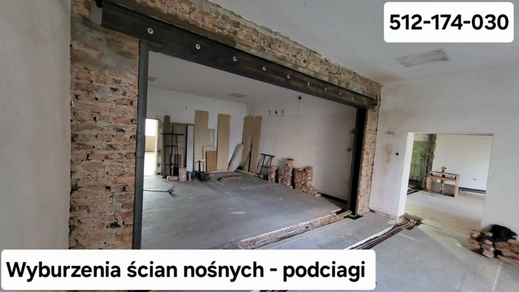 Wyburzenia Katowice sciany nośne rozbiorki kucie betonu podciag Katowice - zdjęcie 1
