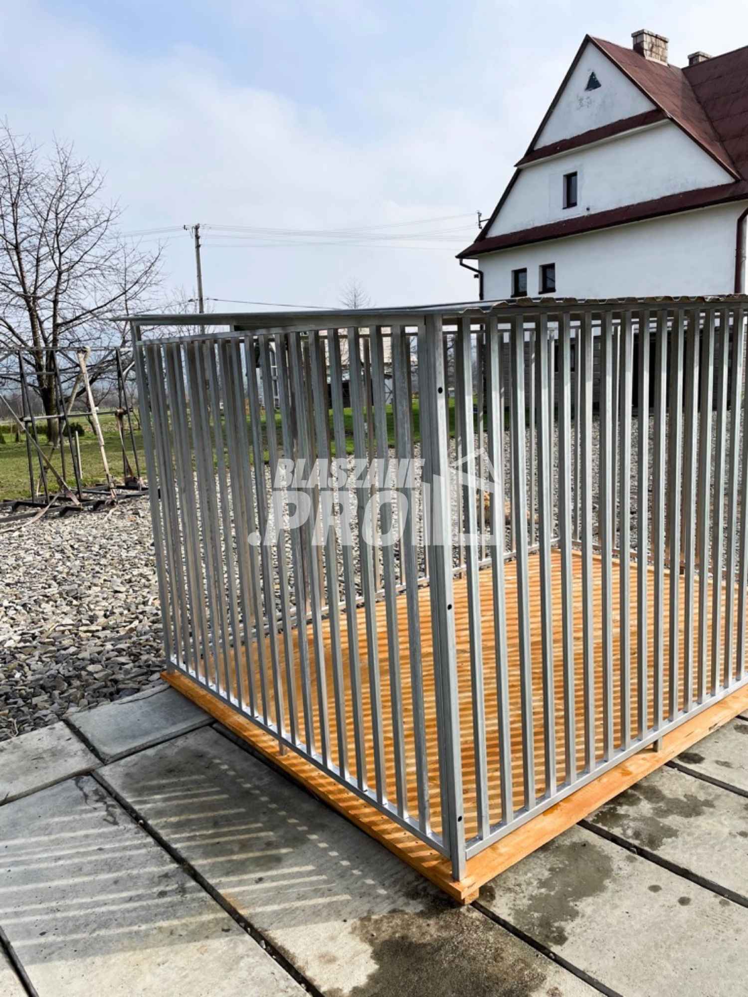 Kojec dla Psa 3x2m  z profili zamkniętych + Podłoga drewniana GP272 Łuków - zdjęcie 7