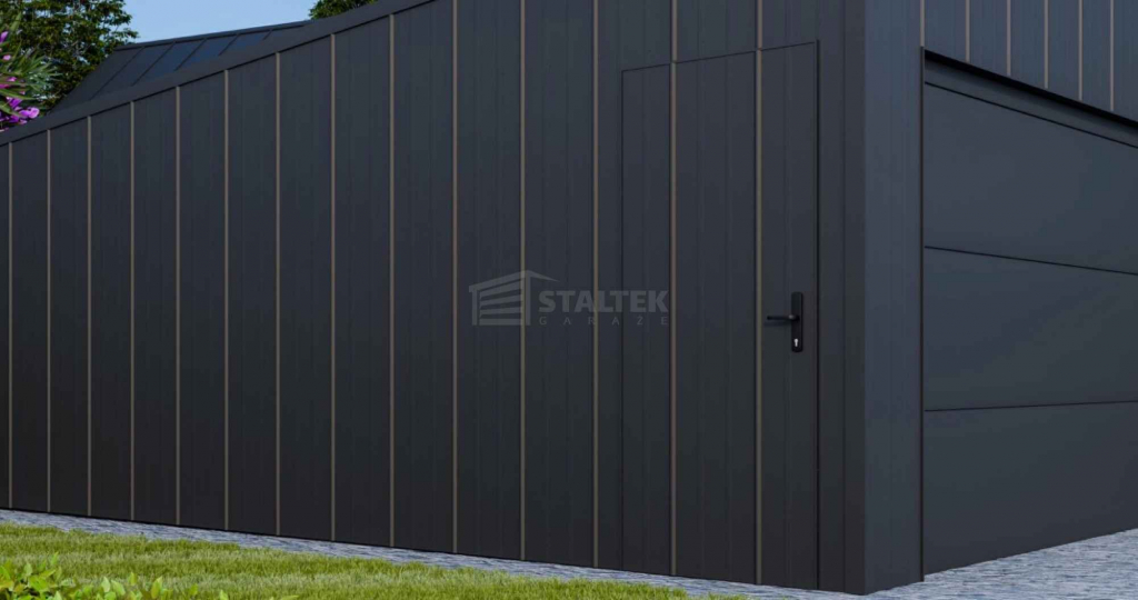 Garaż blaszany 6x6m brama segmentowa drzwi blacha na rąbek dach ST212 Ostrowiec Świętokrzyski - zdjęcie 5