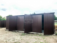 Garaż blaszany 9x5 - 3x Brama dwuskrzydłowa  - Rynny  Dach GB186 Kościerzyna - zdjęcie 2