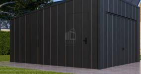 Garaż blaszany 3,5x5m brama uchylna drzwi blacha na rąbek dach ID1002 Łańcut - zdjęcie 6