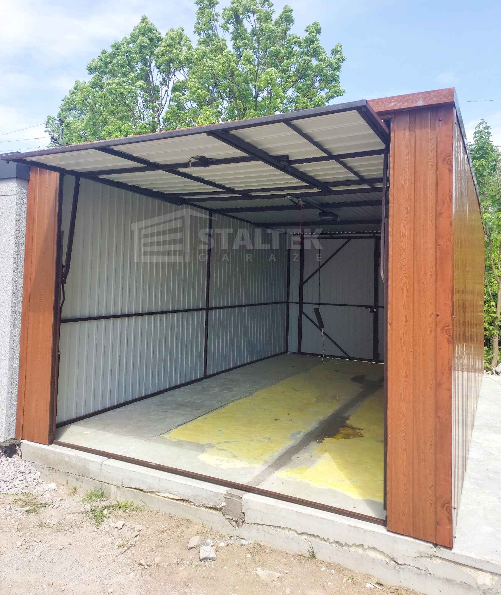 Garaż blaszany 3x5m - 2x Brama - drzwi  dach ST120 Leszno - zdjęcie 4