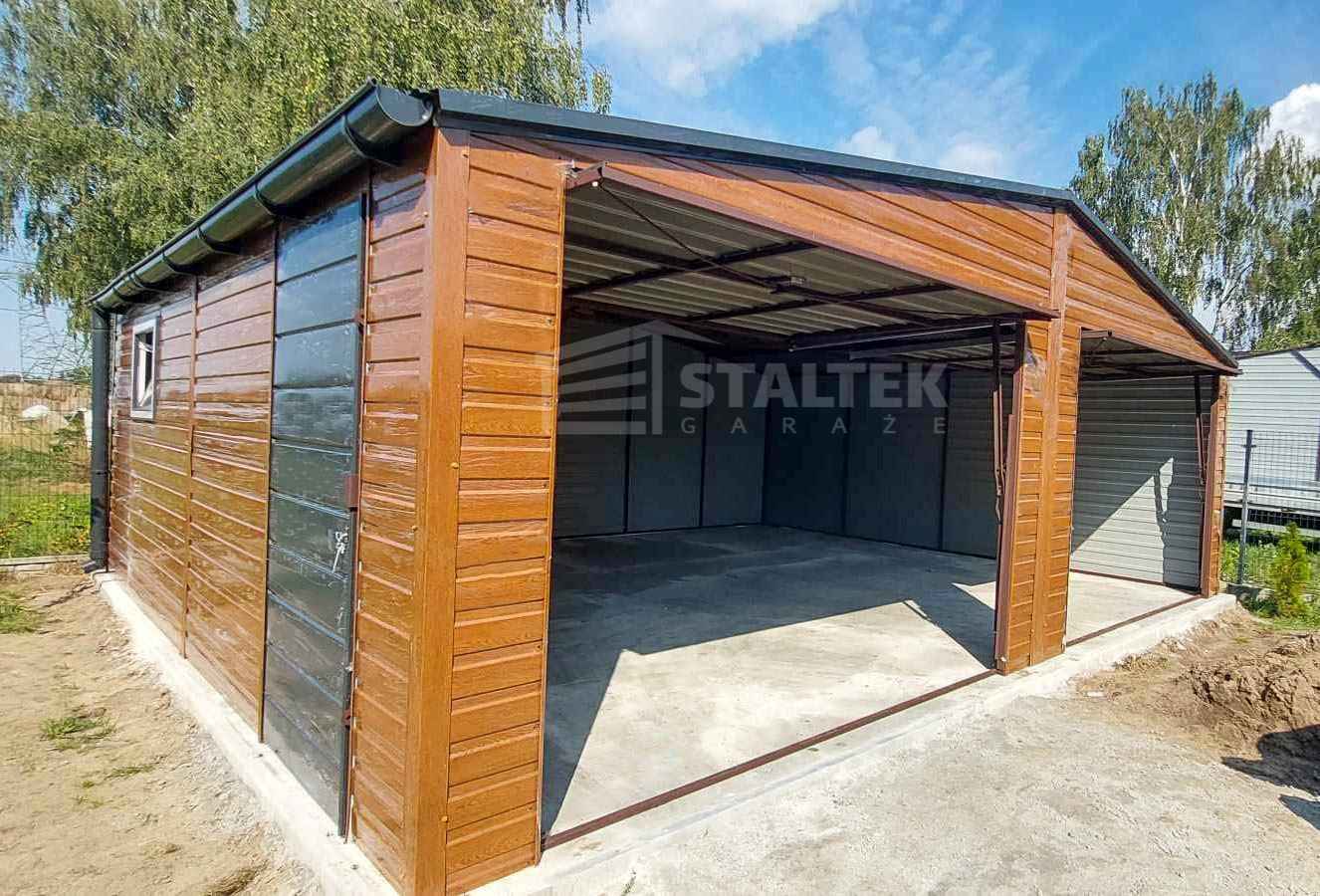 Garaż Blaszany 8x5 2x Brama Uchylna Okno Drzwi  dach ST112 Malbork - zdjęcie 4