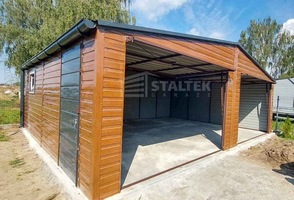 Garaż Blaszany 8x5 2x Brama Uchylna Okno Drzwi  dach ST112 Malbork - zdjęcie 4
