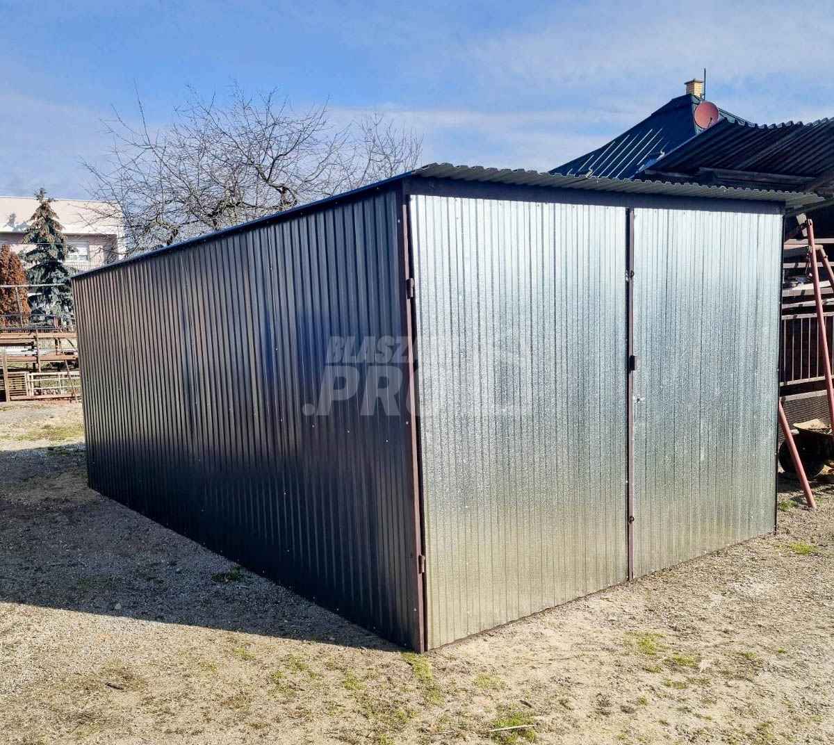 Garaż blaszany 3x5 Brama ocynk - spad w tył GP185 Zamość - zdjęcie 4