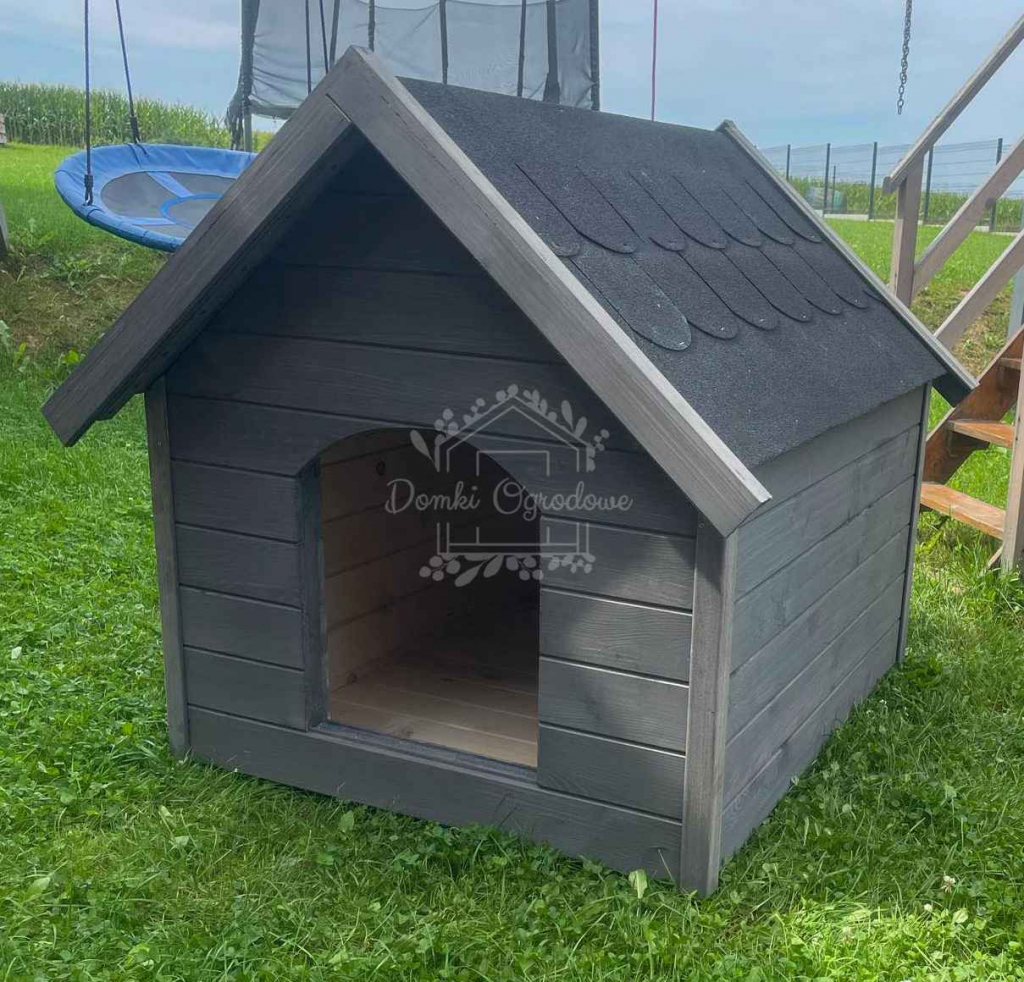 Buda dla psa Rozmiar "XXL" - Grafit - Dach dwuspadowy ID838 Ruda Śląska - zdjęcie 4