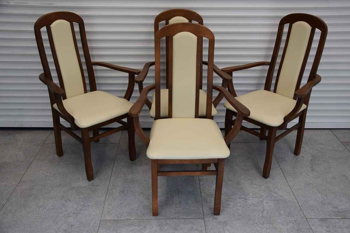 krzesła dębowe z podłokietnikami - 4 szt - jak nowe Olsztyn - zdjęcie 1