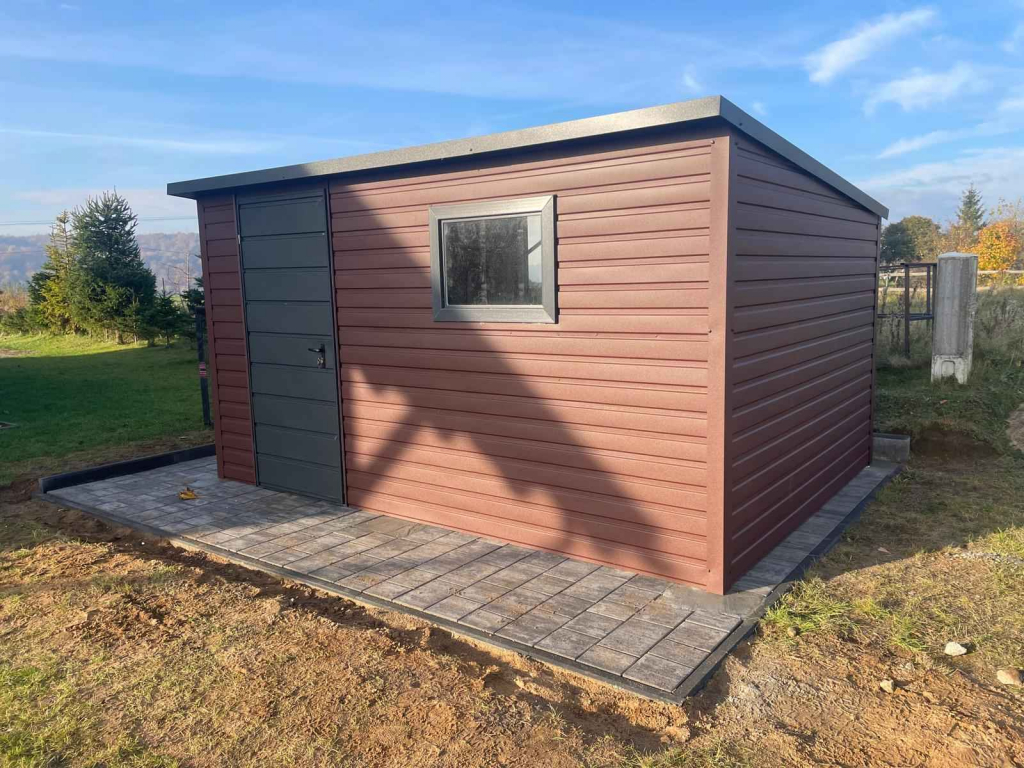 Domek ogrodowy 4×2m Brąz + Grafit Matowy PREMIUM Mława - zdjęcie 4