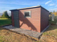 Domek ogrodowy 4×2m Brąz + Grafit Matowy PREMIUM Mława - zdjęcie 4