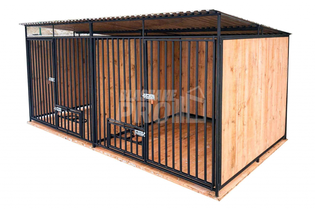 Kojec dla Psów 4x2- Drewniana podłoga - uchwyt na miski GP373 Kalisz Pomorski - zdjęcie 1