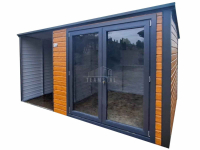 Schowek Domek Ogrodowy 2,5x2,5m wiata 1,5m drzwi PCV  dach TS1099