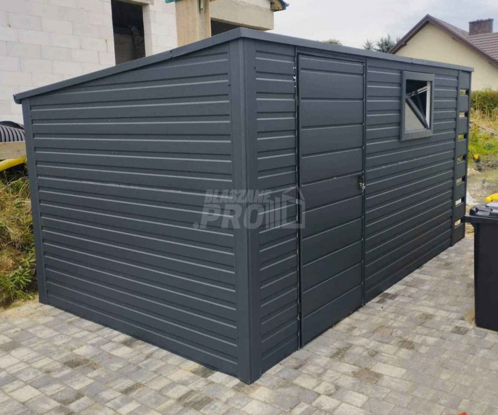 Domek ogrodowy schowek 4x2 wiata 0,5m drzwi okno Dach spad w tył GP232 Szczecin - zdjęcie 3