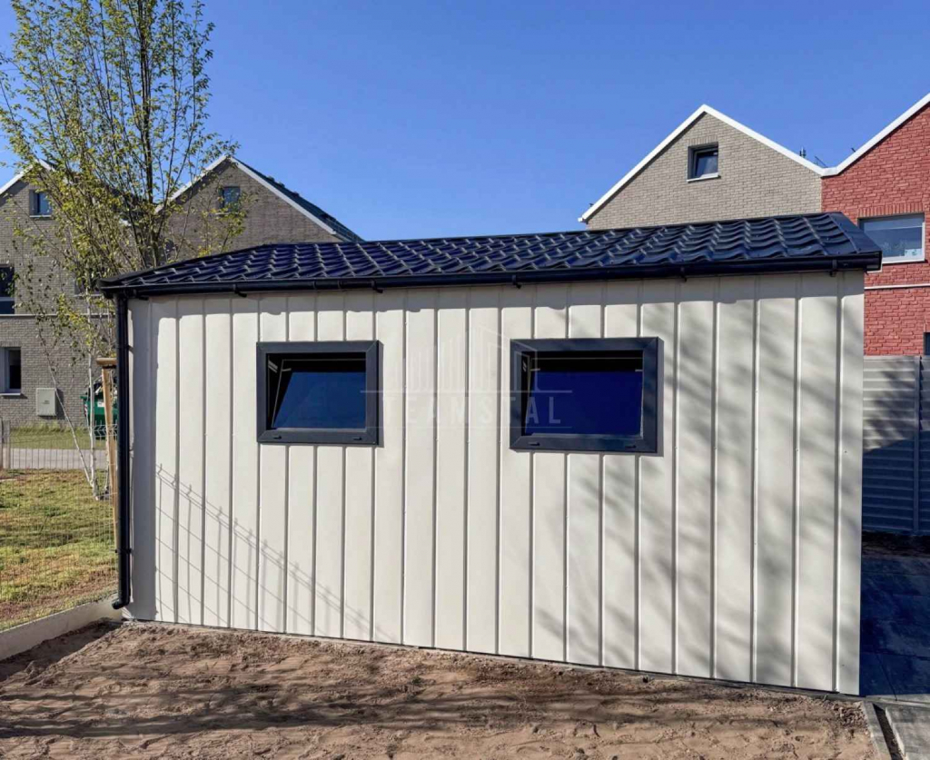 Domek ogrodowy 3x4 drzwi 4 x okno blachodachówka rynny dach TS1231 Września - zdjęcie 6