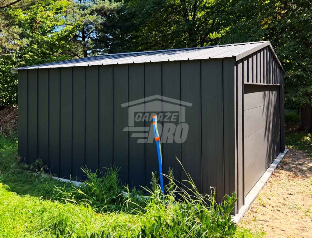 Garaż blaszany 6x5,5 m - brama drzwi  blacha na rąbek dach GP769 Malbork - zdjęcie 4