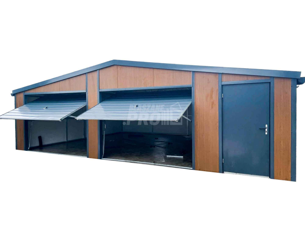 Garaż Ocieplany - Płyta Warstwowa  9x6  Blachodachówkadach GP260 Cieszyn - zdjęcie 1