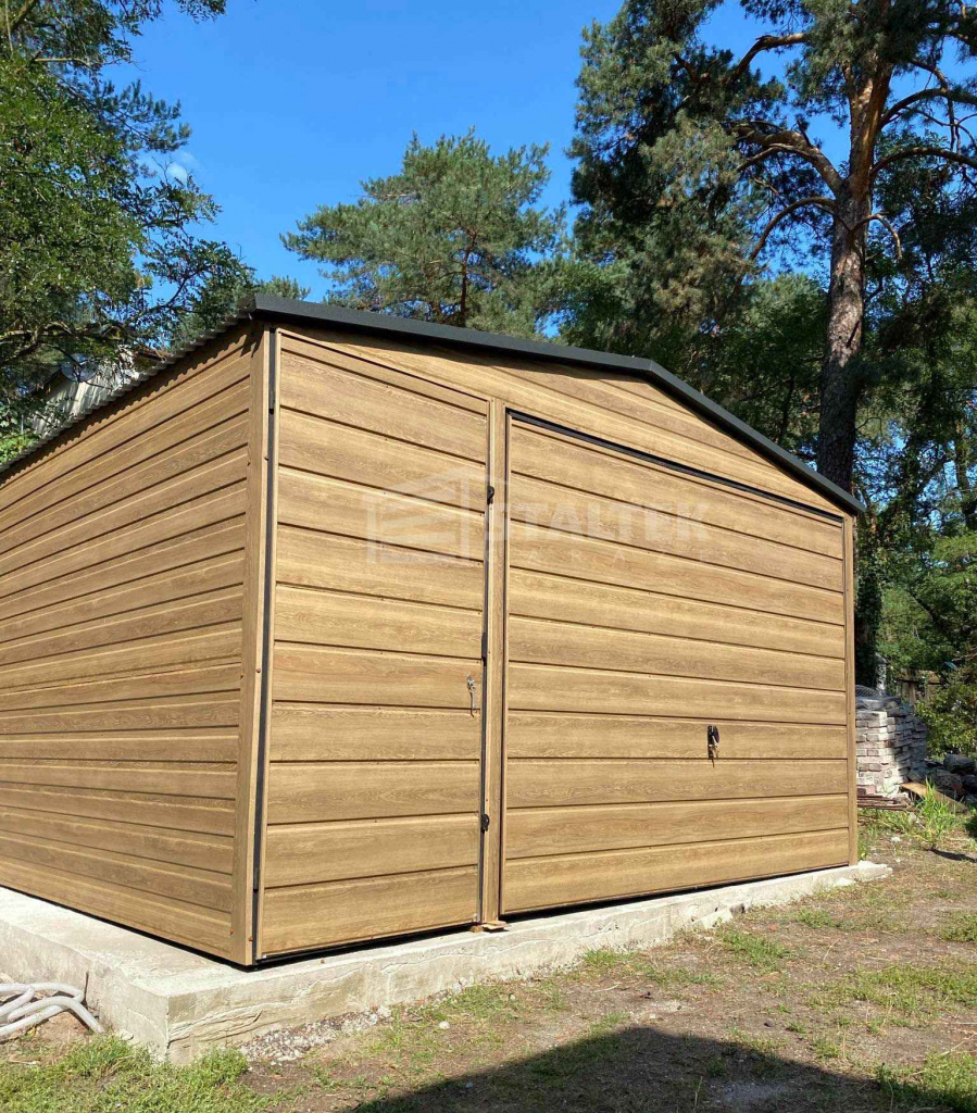 Garaż Blaszany 4x5m - Brama uchylna - drzwi - Winchester dach ST135 Gorzów Wielkopolski - zdjęcie 4