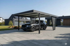 Carport V PREMIUM 4,5x5,5m Wypełnienie panelami Wiata  ID1185 Elbląg - zdjęcie 2