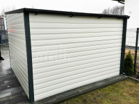Domek Ogrodowy - Schowek Garaż 4x3  Biały - Antracyt Spad w Tył  TS527 Zamość - zdjęcie 6