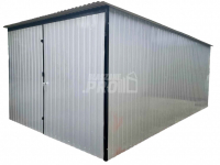 Garaż blaszany 3x5 Brama dwuskrzydłowa  szary spad w tył GP101