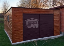 Garaż blaszany 4,5x6 m - brama dwuskrzydłowa 2x okno dach GP762 Białystok - zdjęcie 2