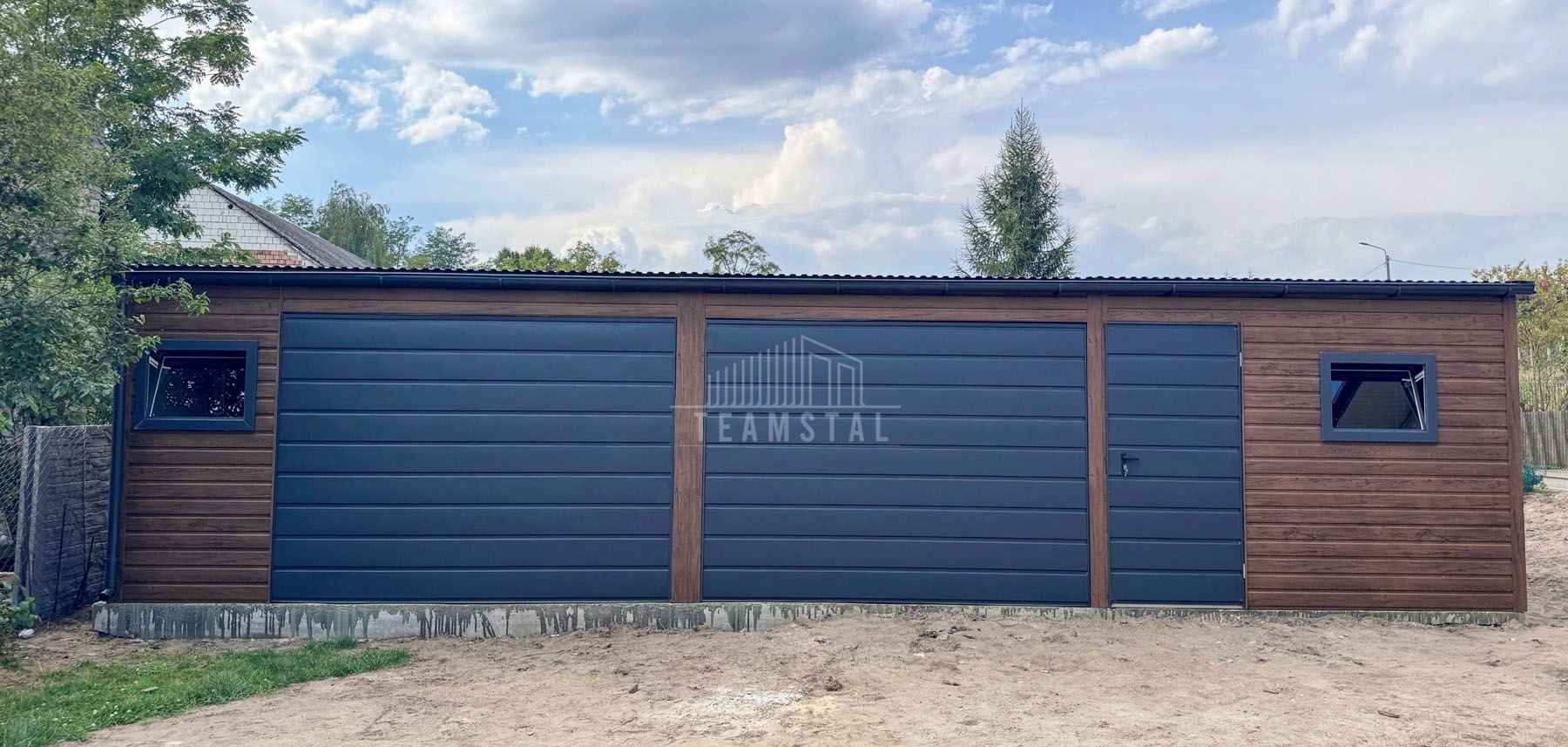 Garaż blaszany 10x3m 2x brama drzwi 2x okno rynna dach TS1148 Bełchatów - zdjęcie 7