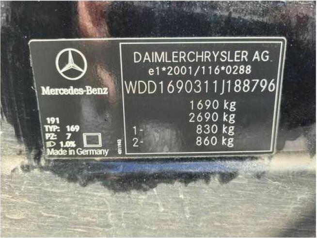 Mercedes-Benz Klasa A W169 – sprzedaż syndyka Szczecin - zdjęcie 8